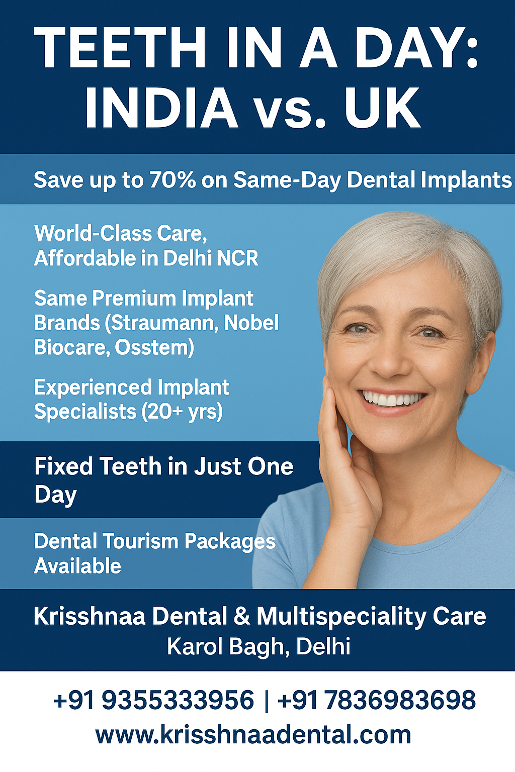 ? Cost of Teeth in a Day in India vs UK – Why Choose Krisshnaa Dental & Multispeciality Care, Delhi